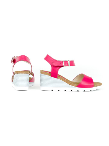 Zapato Leder-Keilsandaletten in Pink