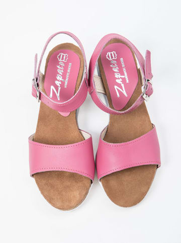 Zapato Leren sleehaksandalen roze