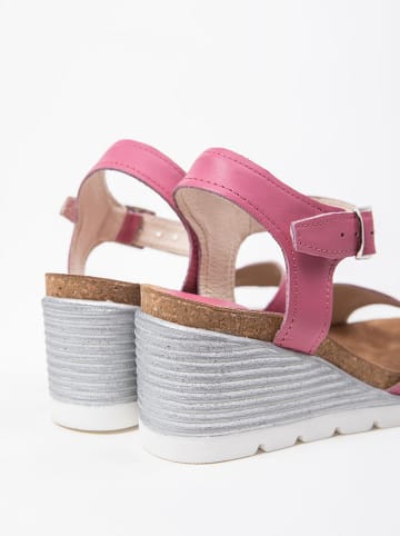 Zapato Leder-Keilsandaletten in Pink