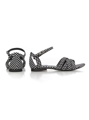 Zapato Leder-Sandalen in Schwarz/ Weiß