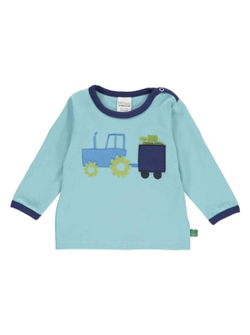 Fred´s World by GREEN COTTON Koszulka "Tractor" w kolorze błękitnym