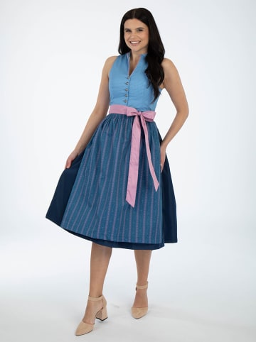 Turi Landhaus Dirndl in Blau/ Rosa