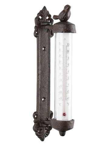 Profigarden Termometr ścienny w kolorze ciemnobrązowym - 9,5 x 27 x 5 cm