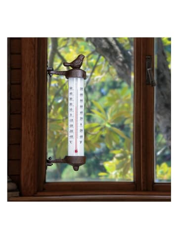 Garden Hero Wandthermometer in Dunkelbraun - (B)9,5 x (H)27 x (T)5 cm