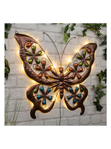 Profigarden Ledsolarwandlamp "Vlinder" bruin - (L)61 x (B)52 cm