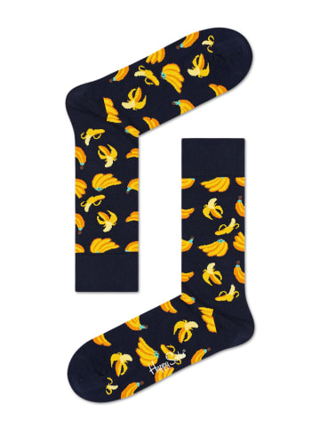 Happy Socks Skarpety "Banana" w kolorze czarno-żółtym