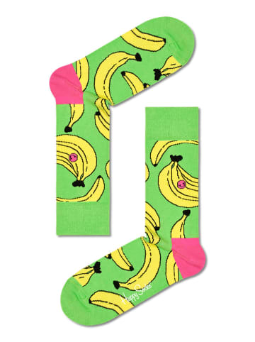 Happy Socks Sokken "Banana" groen/geel/roze