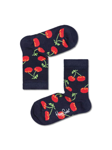 Happy Socks Socken "Cherry" in Schwarz/ Rot