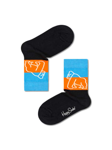 Happy Socks Socken "Gorilla" in Schwarz/ Blau/ Orange