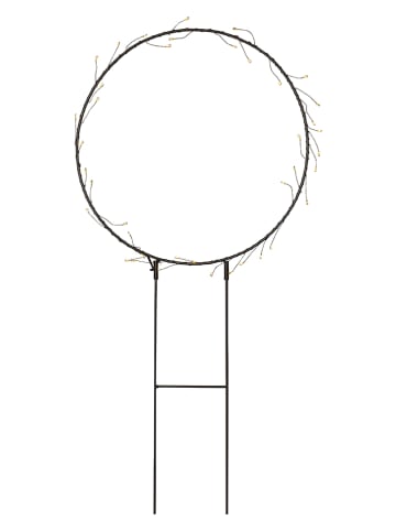 STAR Trading LED-Solar-Dekoration "Barlumi" in Schwarz - (H)60 cm