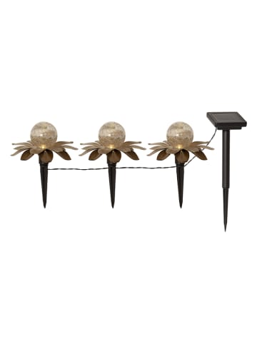 STAR Trading LED-Solar-Gartenstecker in Gold - (B)130 x (H)10 cm
