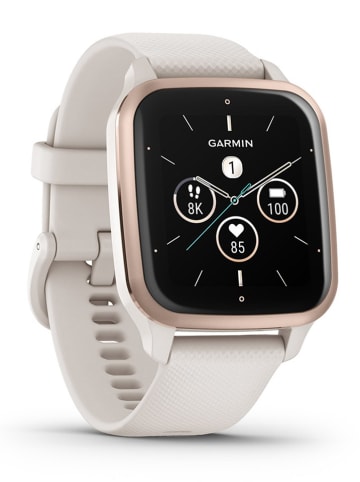 Garmin GPS-Smartwatch "Venu® SQ 2 Music" in Creme/ Gold