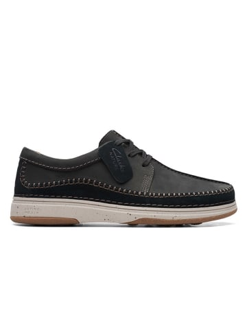 Clarks Leren sneakers zwart/antraciet