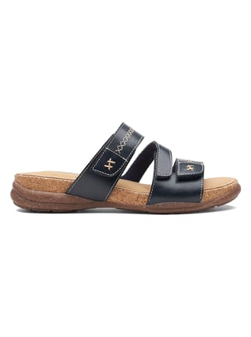 Clarks Leder-Pantoletten in Schwarz