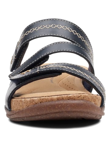 Clarks Leder-Pantoletten in Schwarz