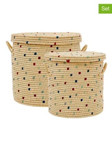 Rice 2er-Set: Wäschekörbe in Beige