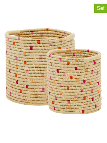 Rice 2er-Set: Körbe in Beige