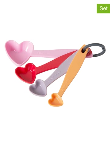 Rice 4-delige set: maatlepels meerkleurig - (L)25 cm