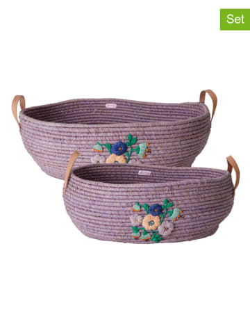 Rice 2-delige set: manden "Flowers" paars