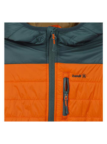 Kamik Dünne Ganzjahres-Steppjacke "Canyon" in Orange/ Petrol