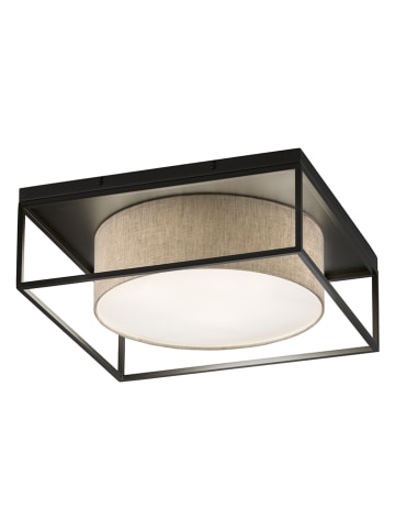 FISCHER & HONSEL Plafonnière "Carre" zwart - (B)70 x (H)22 x (D)70 cm