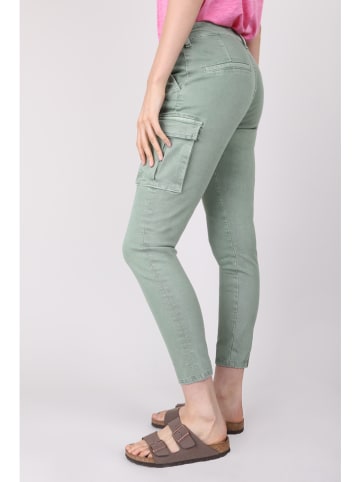 Blue Fire Dżinsy "Cargo" - Tapered fit - w kolorze oliwkowym