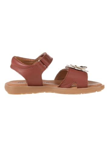 kmins Leder-Sandalen in Helbraun