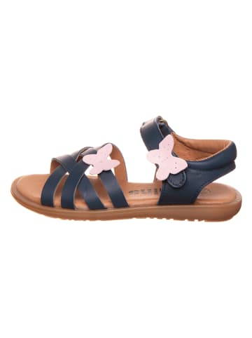 kmins Leren sandalen donkerblauw