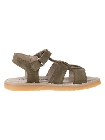 kmins Leder-Sandalen in Khaki