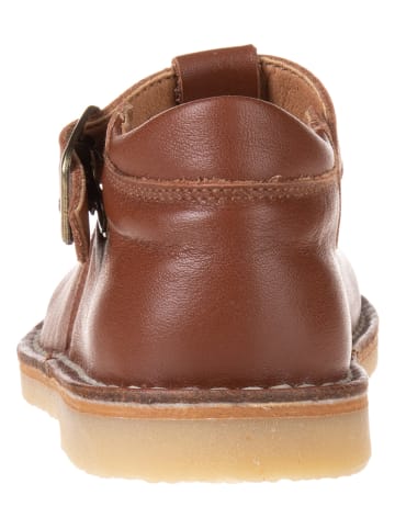 kmins Leder-Halbsandalen in Braun