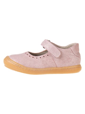 kmins Leder-Spangenballerinas in Rosa