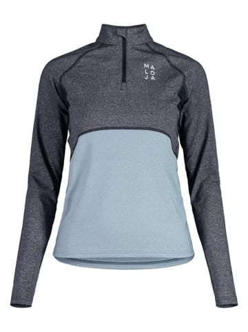Maloja Trainingsshirt "NerberryM" grijs/lichtblauw