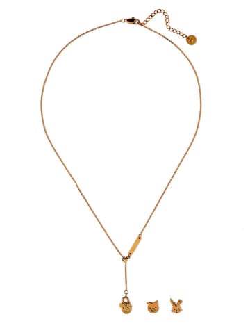 TATUUM Vergold. Halskette mit Anhängern - (L)42 cm