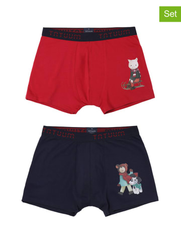 TATUUM 2-delige set: boxershorts rood/donkerblauw