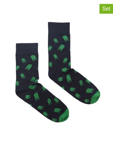 TATUUM 2-delige set: sokken donkerblauw/meerkleurig