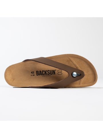 BACKSUN Teenslippers "Leopoldos" bruin