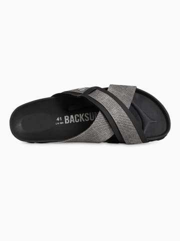 BACKSUN Slippers "Samy" zwart/grijs