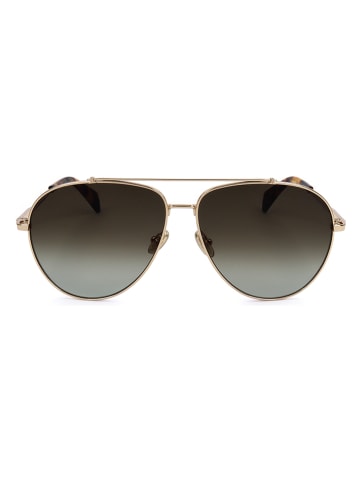 Lanvin Męskie okulary przeciwsłoneczne w kolorze złoto-czarnym