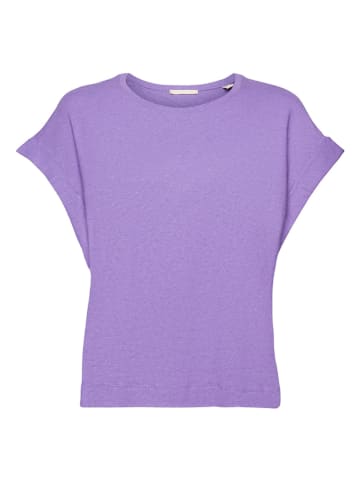 ESPRIT Lniana koszulka w kolorze lawendowym