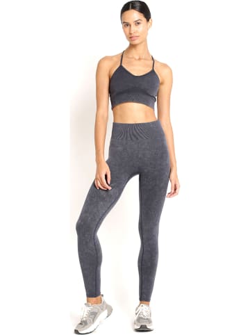 Onamaste Legginsy sportowe "Amelia" w kolorze antracytowym