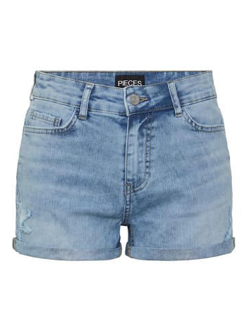 Pieces Jeans-Shorts in Hellblau