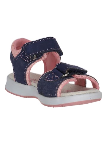 Lurchi Leren sandalen "Lisa" lichtroze/donkerblauw