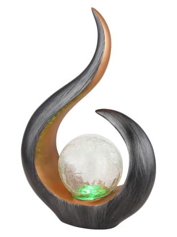 Globo lighting LED-Solarleuchte in Anthrazit - (B)22,5 x (H)33,5 x (T)10 cm