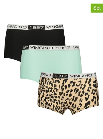 Vingino 3er-Set: Pantys "Animal Butterfly" in Mint/ Schwarz/ Bunt