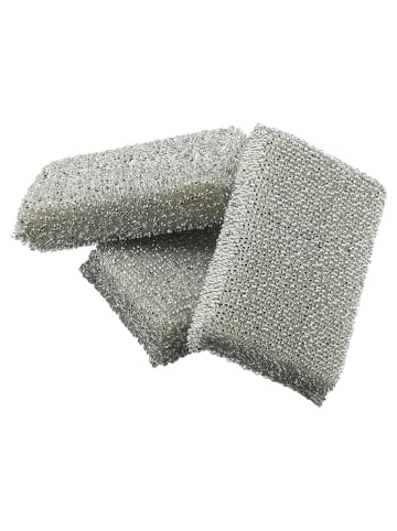 WMF 3er-Set: Glänzerkissen in Silber - (B)12 x (H)3 x (T)7 cm