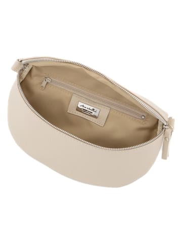 Anna Morellini Leren schoudertas "Berenice" beige - (B)25 x (H)14 x (D)1 cm