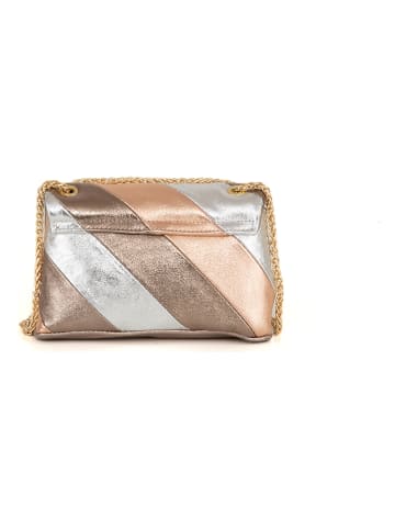Anna Morellini Leder-Umhängetasche "Bettina" in Beige - (B)22 x (H)29 x (T)8 cm