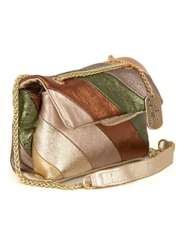 Anna Morellini Leder-Umhängetasche "Bettina" in Bunt - (B)22 x (H)29 x (T)8 cm
