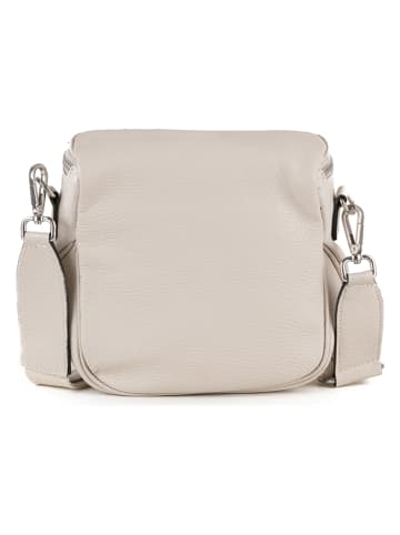 Anna Morellini Leder-Umhängetasche "Favara" in Beige - (B)24 x (H)19 x (T)7 cm