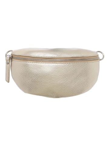 Zwillingsherz Leder-Gürteltasche in Gold - (B)23 x (H)14 x (T)7 cm
